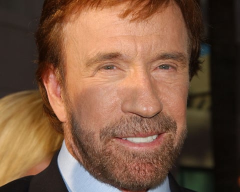 Chuck Norris at the Television Arts and Sciences Hall of Fame ceremony