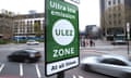 A sign in central London for the ultra-low emission zone (Ulez).