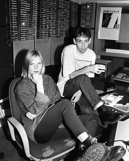Whiley and Steve Lamacq at Radio 1 in 1994
