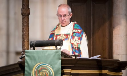 The Archbishop of Canterbury Justin Welby during the Eucharist at York Minster in York.