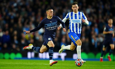 Phil Foden in action at Brighton
