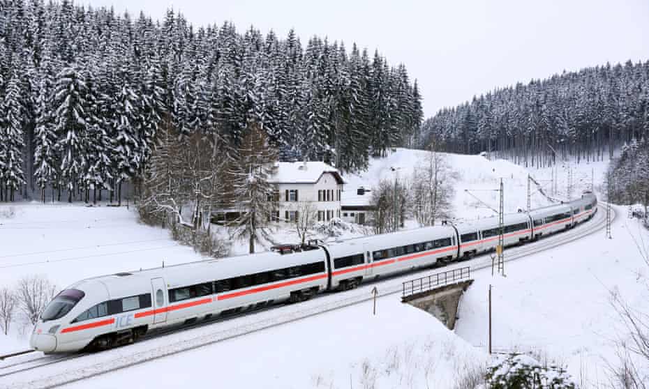 A German Intercity Express heading for the Alps.