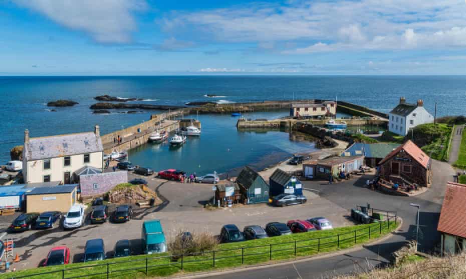 St Abbs harbour, with Ebbcarrs cafe on the right.