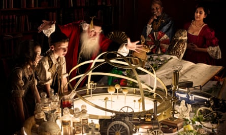 Illuminating … a recreation of Joseph Wright of Derby’s painting, A Philosopher Lecturing on the Orrery.