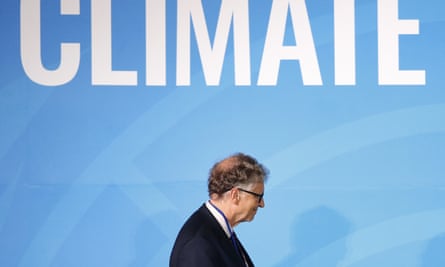 Philanthropist Bill Gates takes the stage before addressing the Climate Action Summit in the United Nations General Assembly in 2019.