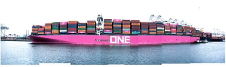 Container ship in Rotterdam