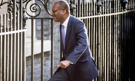 Britain's Chancellor of the Exchequer Kwasi Kwarteng arrives for a cabinet meeting at Downing Street in London, 7 September.