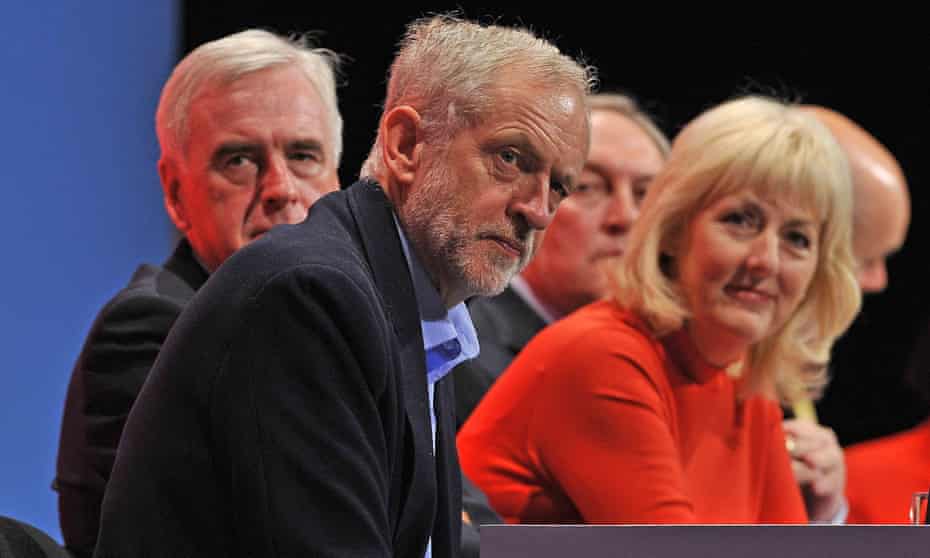 Jennie Formby, here with Jeremy Corbyn and John McDonnell, overhauled the complaints process last year when she became general secretary of the Labour party.
