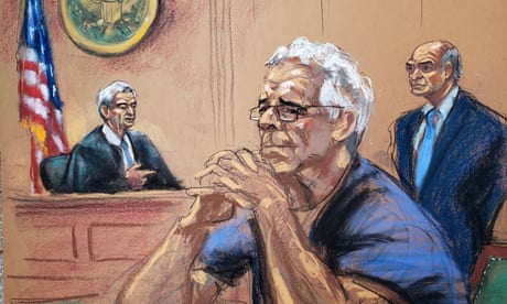 Jeffrey Epstein looks on during a status hearing in his sex trafficking case, in this court sketch in New York<br>U.S. financier Jeffrey Epstein looks on near his lawyer Martin Weinberg and Judge Richard Berman during a status hearing in his sex trafficking case, in this court sketch in New York, U.S., July 31, 2019. REUTERS/Jane Rosenberg NO RESALES. NO ARCHIVES.
