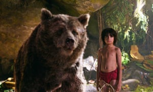The Jungle Book film with Neel Sethi and Baloo the bear, voiced by Bill Murray