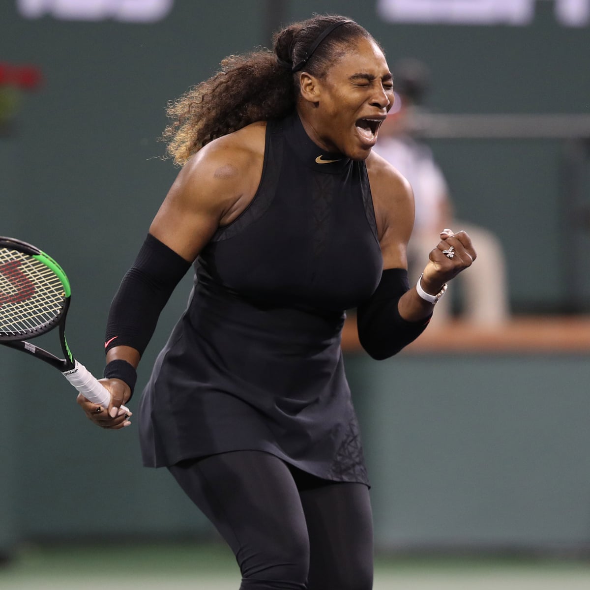 Serena Williams Wins At Indian Wells In First Wta Tour Match In 14 Months Serena Williams The Guardian