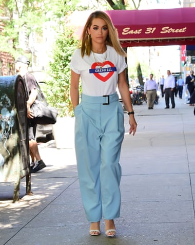 Rita Ora in New York this week, after recording vocals for the Grenfell Tower charity single.
