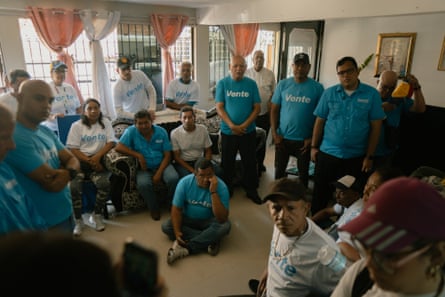 Vente Venezuela activists gather in Neirubes Millan’s home.