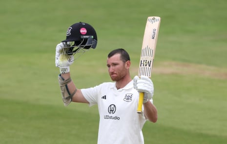 James Bracey acknowledges the applause for his hundred