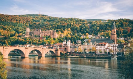 Heidelberg with the Alte Brucke in autumn