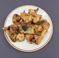 Katie Caldesi sandwiches tinned anchovies successful caller sage leaves, adding ‘a popular of salty perfume that proves irresistible’.