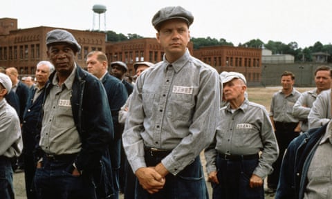 The Shawshank Redemption, starring Tim Robbins, centre, and Morgan Freeman, left.