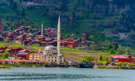 Landscape of the Uzungol in Trabzon in Turkey.