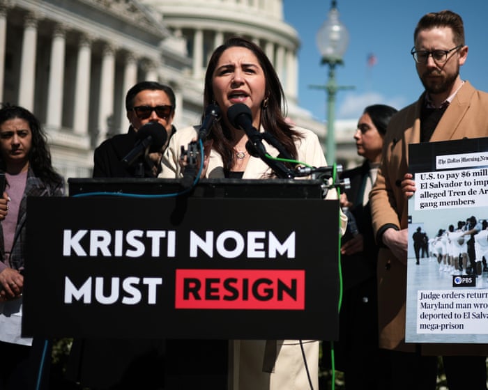 Kristi Noem meets with Democratic lawmaker in ‘combative’ meeting about ICE conduct