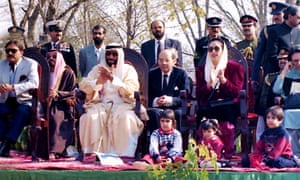 Benazir Bhutto with her children during a visit to the UAE