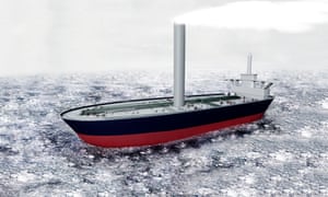 An artist’s impression of how the sand grains might be deployed by ship.