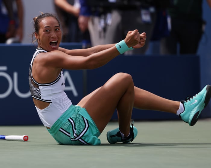 US Open tennis: Zheng comeback stuns Keys, Fritz and Swiatek in action – live