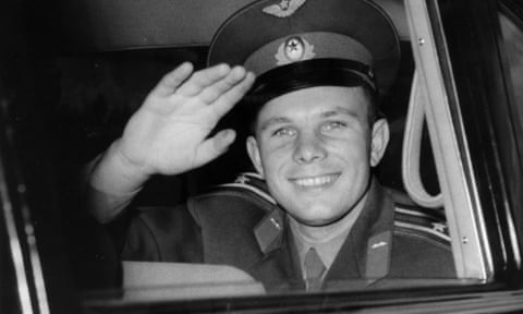 Russian cosmonaut Yuri Gagarin arriving at Buckingham Palace during his four-day visit to Great Britain, July 1961.