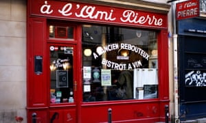 Exterior daytime shot of L’Ami Pierre restaurant, Paris, France.
