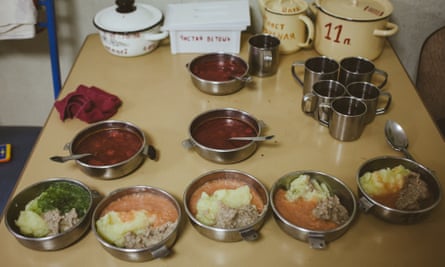 Meals at an orphanage in Minsk.