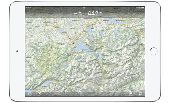 MapOut app Screenshot na iPadzie.