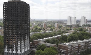 Destroyed Grenfell Tower
