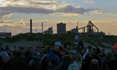 Dated: 23/09/15 The Save Our Steel campaign hold a rally tonight in Redcar to support the steelworkers who are facing an uncertain future after the pause in production at the nearby SSI plant.