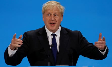 Boris Johnson at a Conservative party hustings event in London on 17 July.