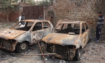 Cars of a Muslim politician were set ablaze inMuzaffarnagar on December 20.