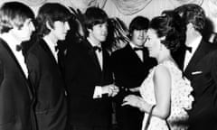 princess margaret meets the beatles at the premiere of their film help in 1965
