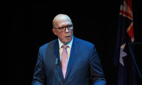 Australian opposition leader Peter Dutton