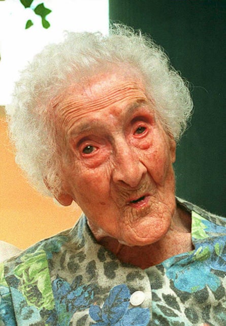 Jeanne Calment in 1995, aged 119.