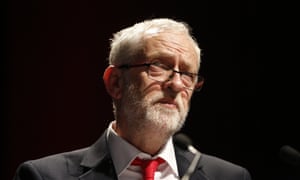 Jeremy Corbyn wearing a red tie