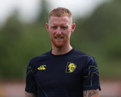 Ben Stokes looks on during Durham’s warm-up before the match against Northamptonshire at Chester-le-Street.