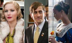 Jennifer Lawrence in Serena, Jake Gyllenhaal in Accidental Love and Alicia Vikander in Tulip Fever.