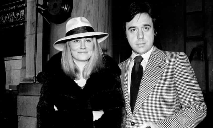 Cybill Shepherd and Peter Bogdanovich photographed outside the Plaza Hotel in New York City, around 1974