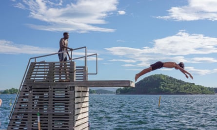 Swimming in Orenga, a new neighbourhood near the Oslo fjord.