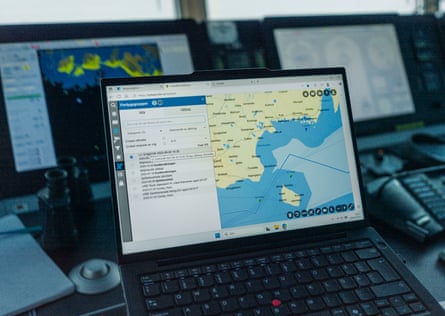 A map on a laptop computer