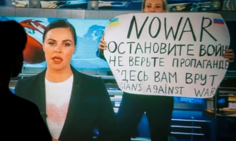 In March, editor Marina Ovsyannikova interrupted Russia’s Channel One evening news with a sign saying: ‘No War. Stop the war. Don't believe the propaganda. You are being lied to here.’