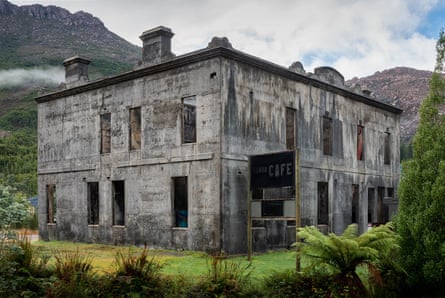 The concrete shell of an old building