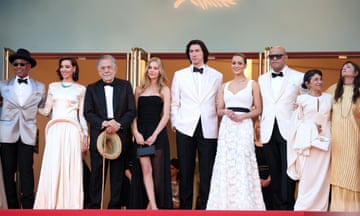 "Megalopolis" Red Carpet - The 77th Annual Cannes Film Festival<br>CANNES, FRANCE - MAY 16: (L-R) Giancarlo Esposito, Aubrey Plaza, Francis Ford Coppola, Romy Croquet Mars, Adam Driver, Nathalie Emmanuel, Laurence Fishburne, Kathryn Hunter and Talia Shire attend the "Megalopolis" Red Carpet at the 77th annual Cannes Film Festival at Palais des Festivals on May 16, 2024 in Cannes, France. (Photo by Gisela Schober/Getty Images)