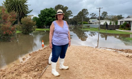 High school teacher Julie Golledge lives on the wet side of the levee