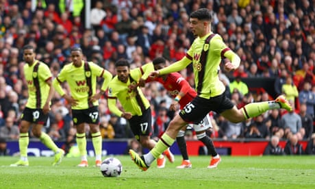Manchester United 1-1 Burnley, Sheffield United relegated after rout – live