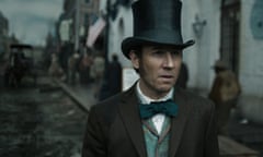 Tobias Menzies as Edwin Stanton, on the trail of assassin John Wilkes Booth in Manhunt.