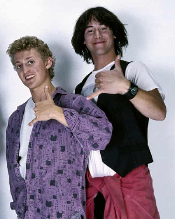 Alex Winter (left) and Keanu Reeves in the film Bill & Ted